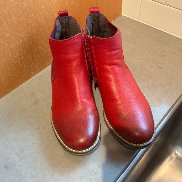 Josef Seibel Berlina red leather booties Eu 40 - Picture 1 of 7